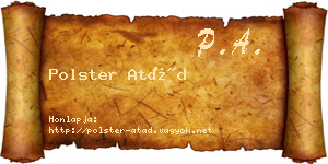 Polster Atád névjegykártya